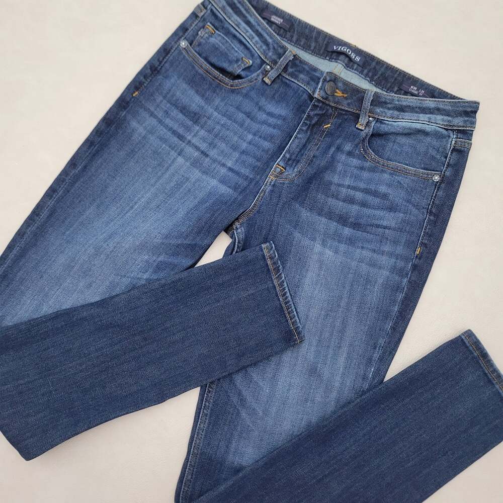 Vigoss Jagger Skinny Jeans Women's 30x31 Dark Wash Stretch Denim Mid Rise Blue